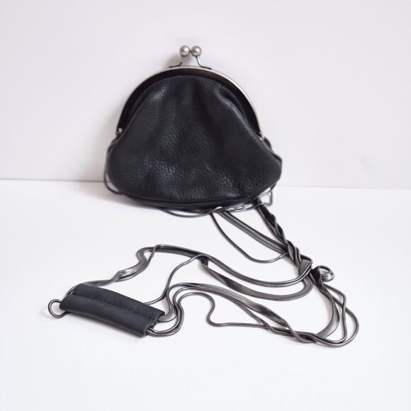 Sarah Pacini Handbags - Sarah Pacini Mini Framed Leather Pouch w/ Snake Chain Straps (NEW)